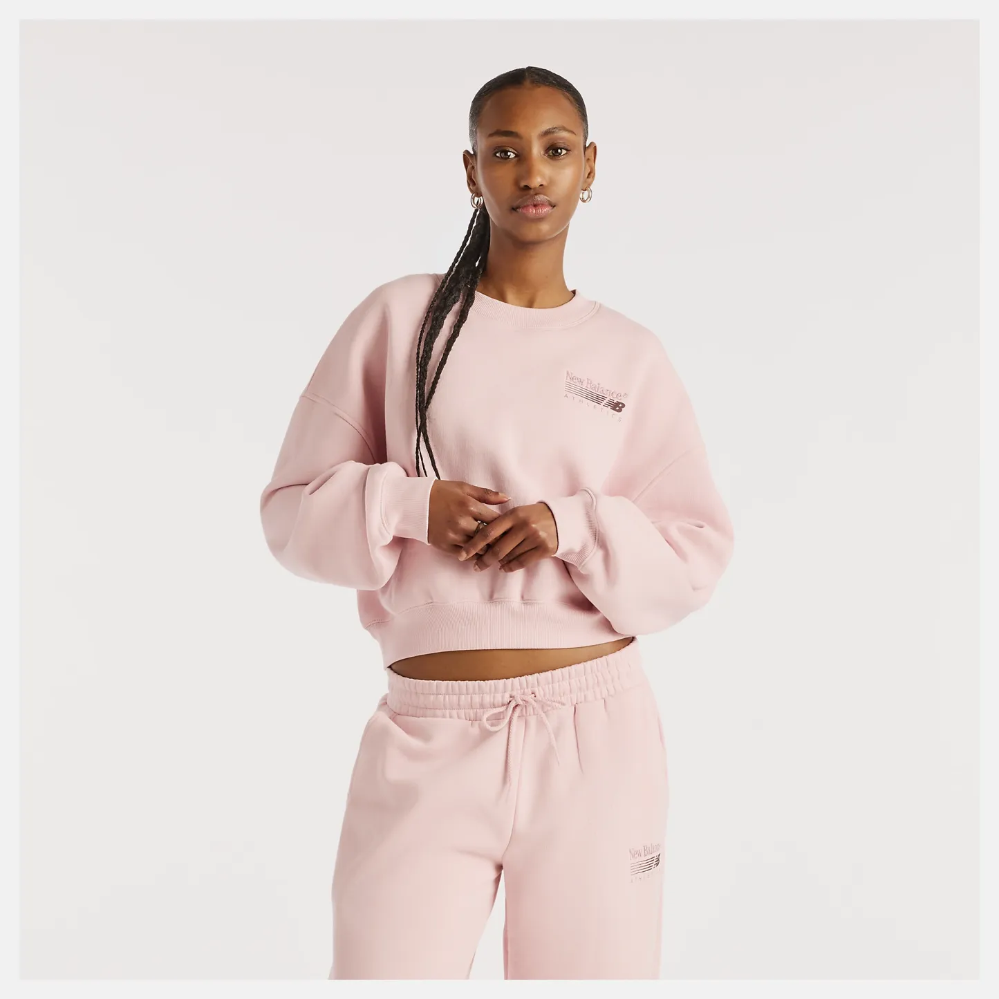 New Balance Trackside Fleece Crew, WT62T7JOPHK
