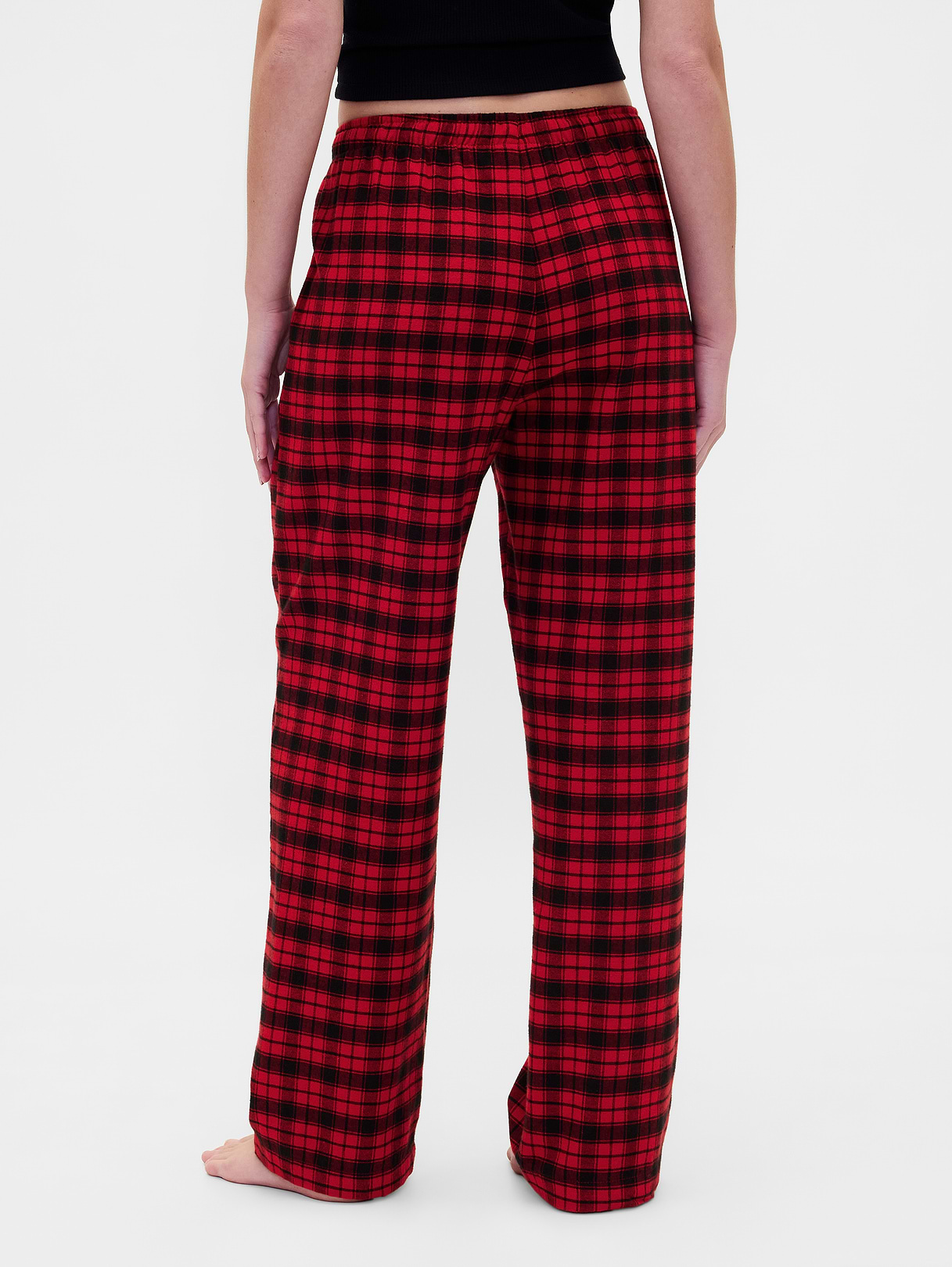Adult Softest Flannel PJ Pants - Red plaid print