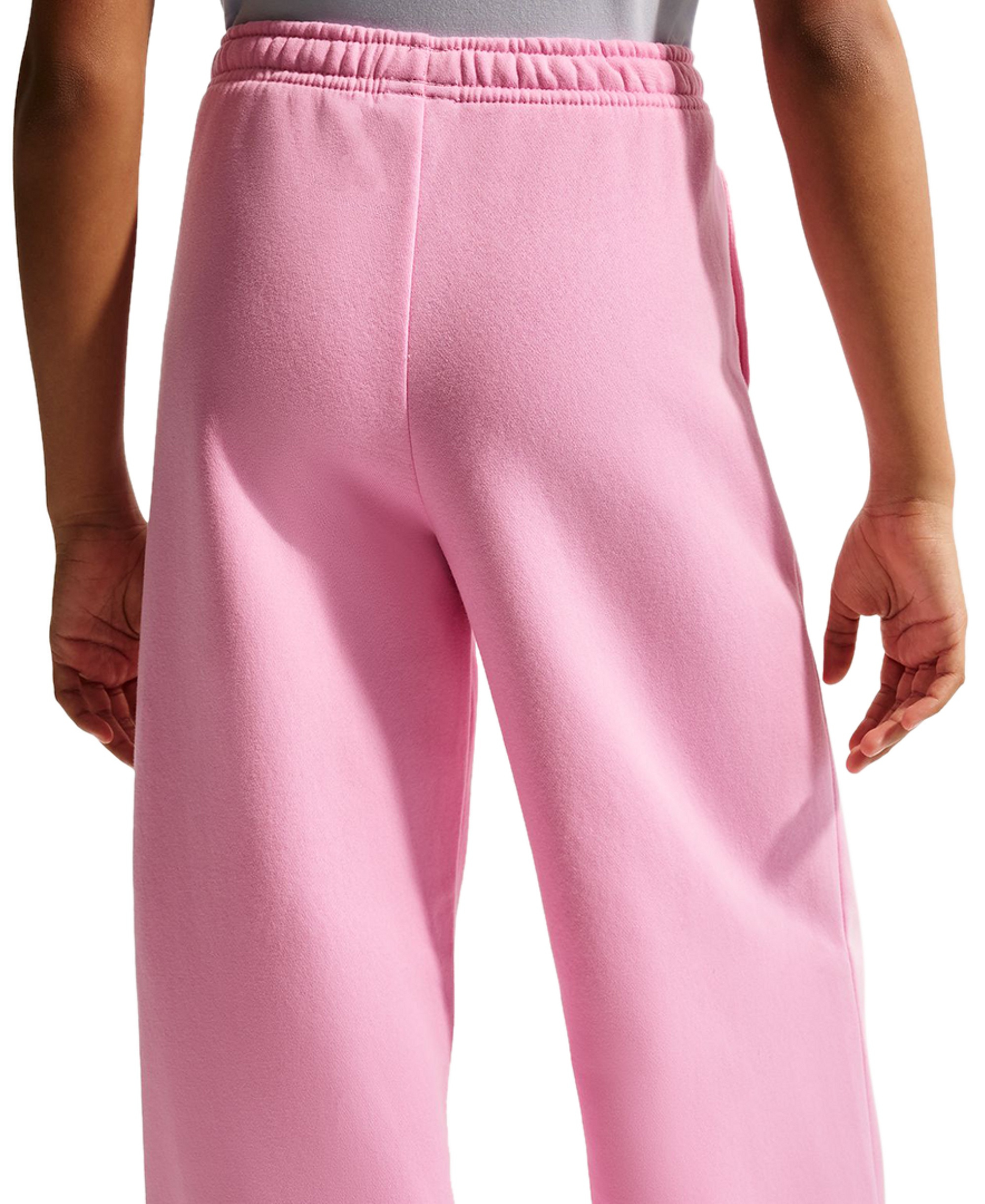 Nike Girls' 7-16 Sportswear Studio Fleece Wide Leg Pants - Pink Rise