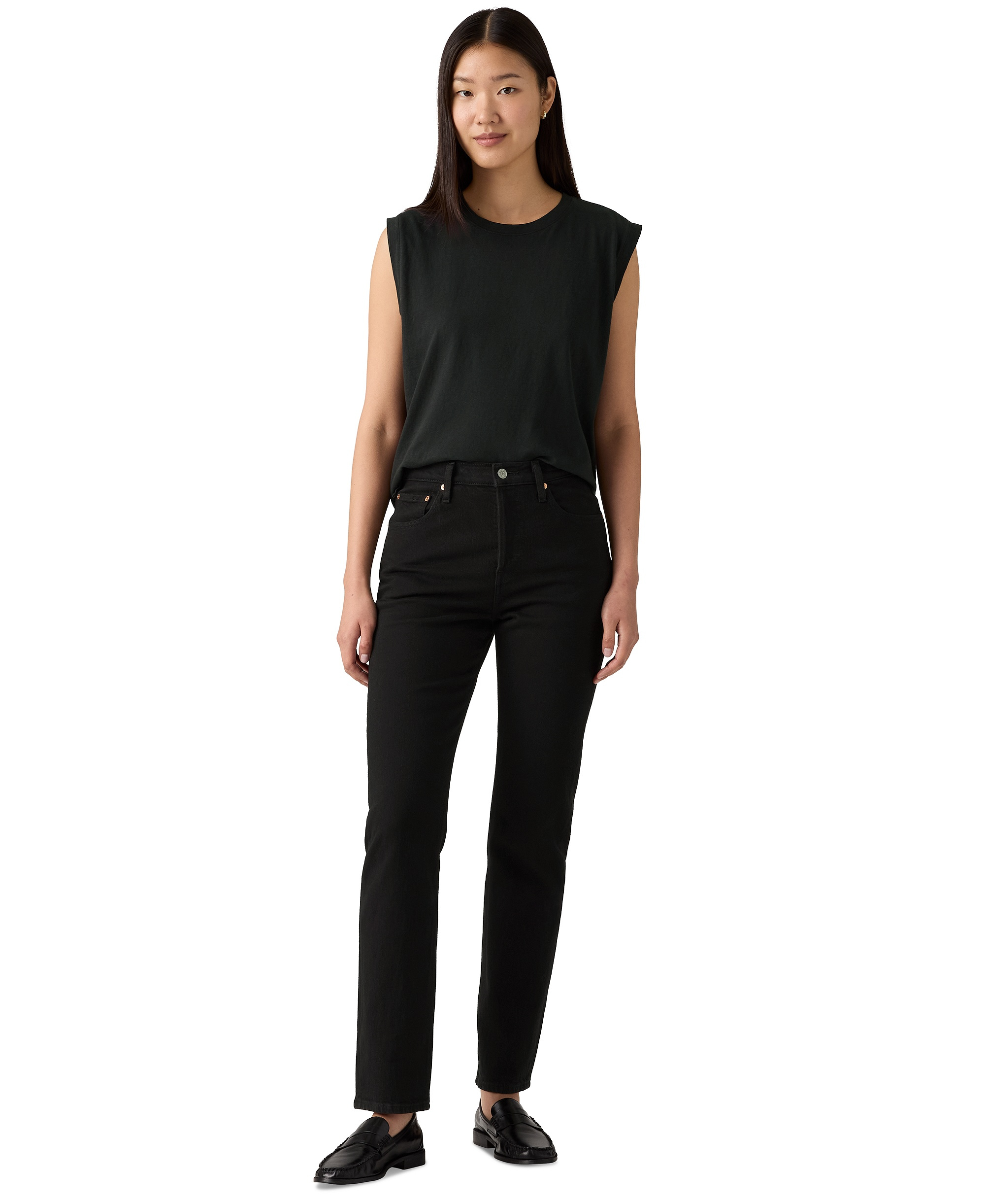 Levi's Women's 501 Original-Fit Straight-Leg Jeans - Black Sprout