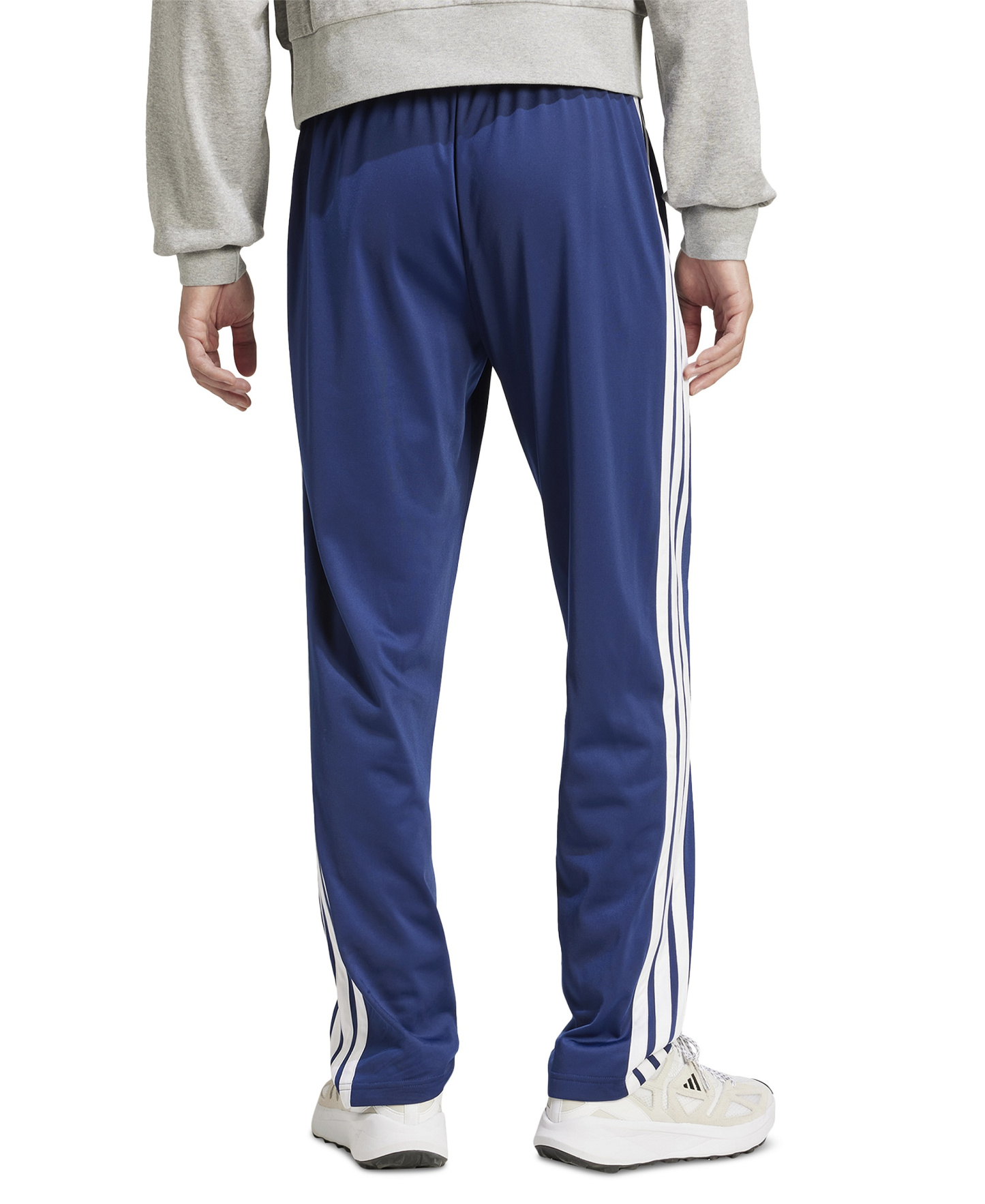 adidas Men's 3-Stripes Regular Open Hem Track Pants - Dark Blue