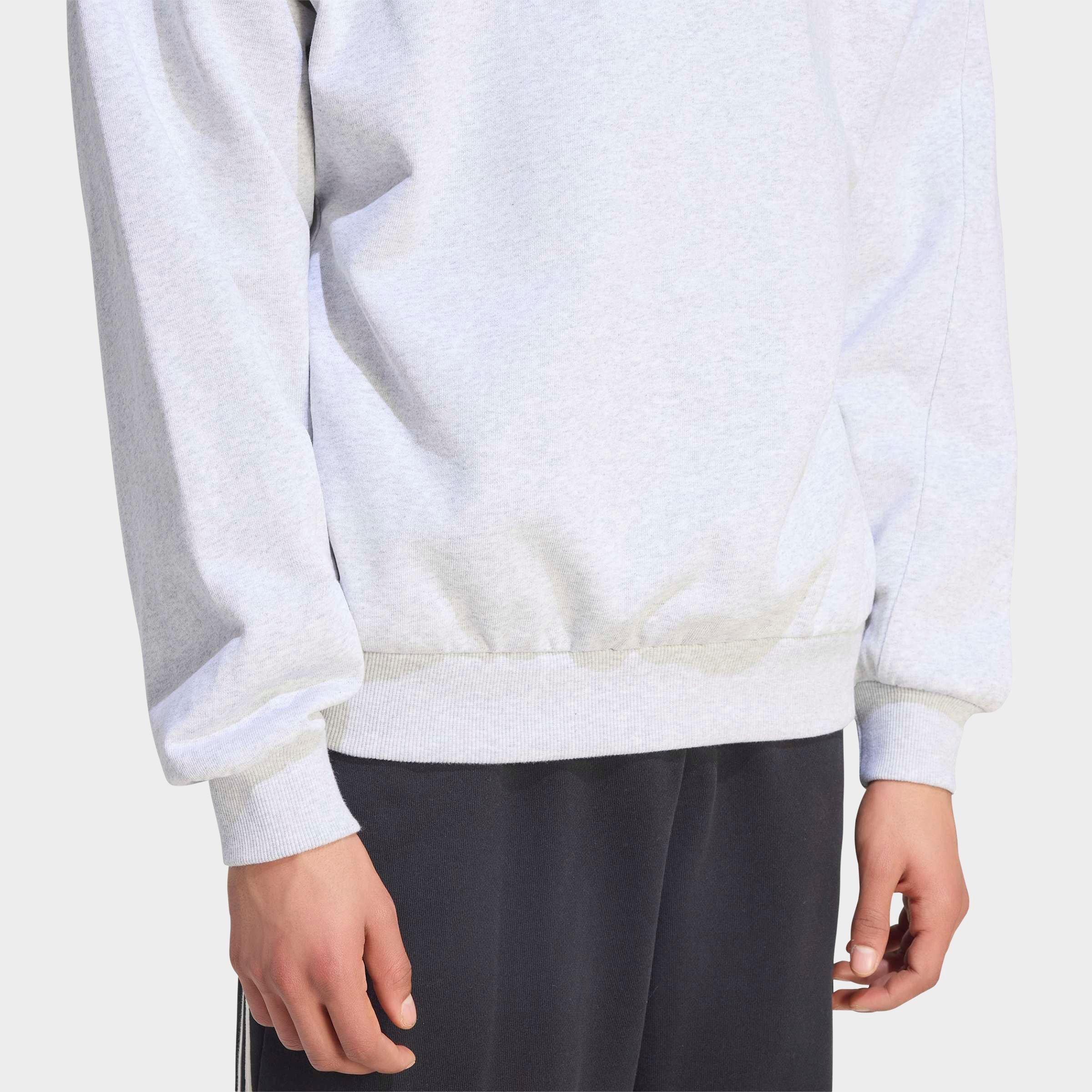 Men's adidas KIT Small Logo French Terry Sweatshirt - Light Grey Heather