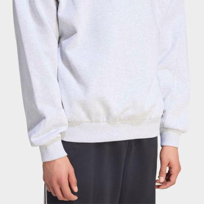 Men's adidas KIT Small Logo French Terry Sweatshirt - Light Grey Heather