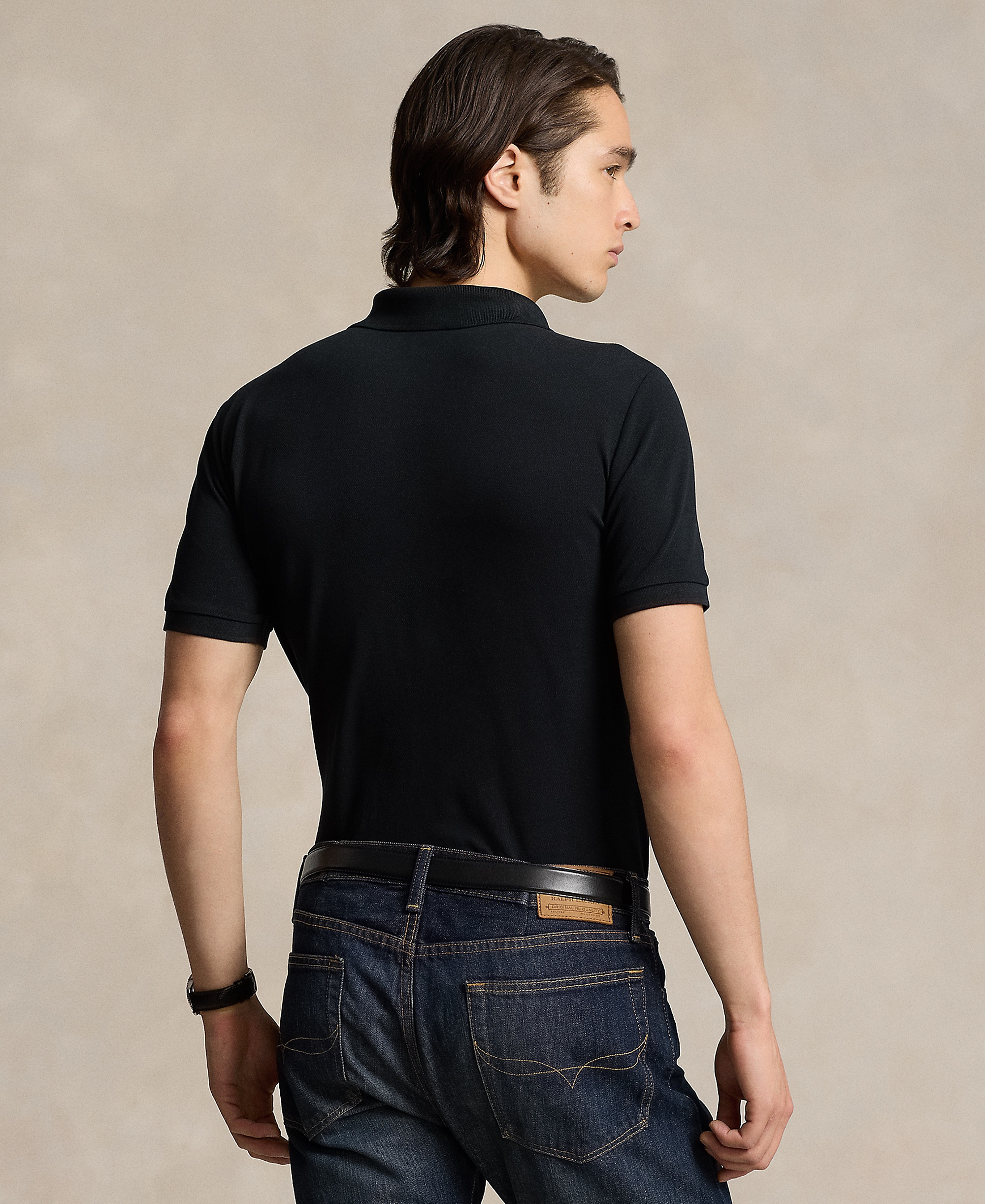 Polo Ralph Lauren Men's Classic-Fit Stretch Mesh Polo Shirt - Polo Black