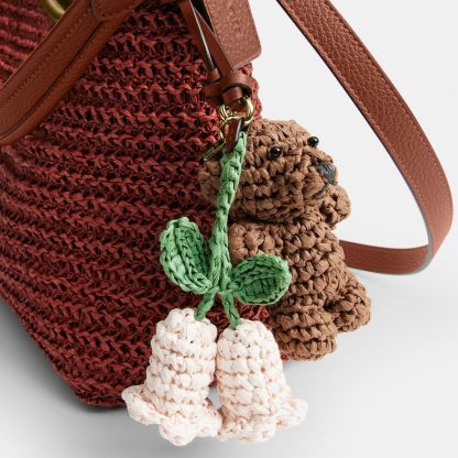 Laurel Shoulder Bag With Charms - Gold/Russet - view 8