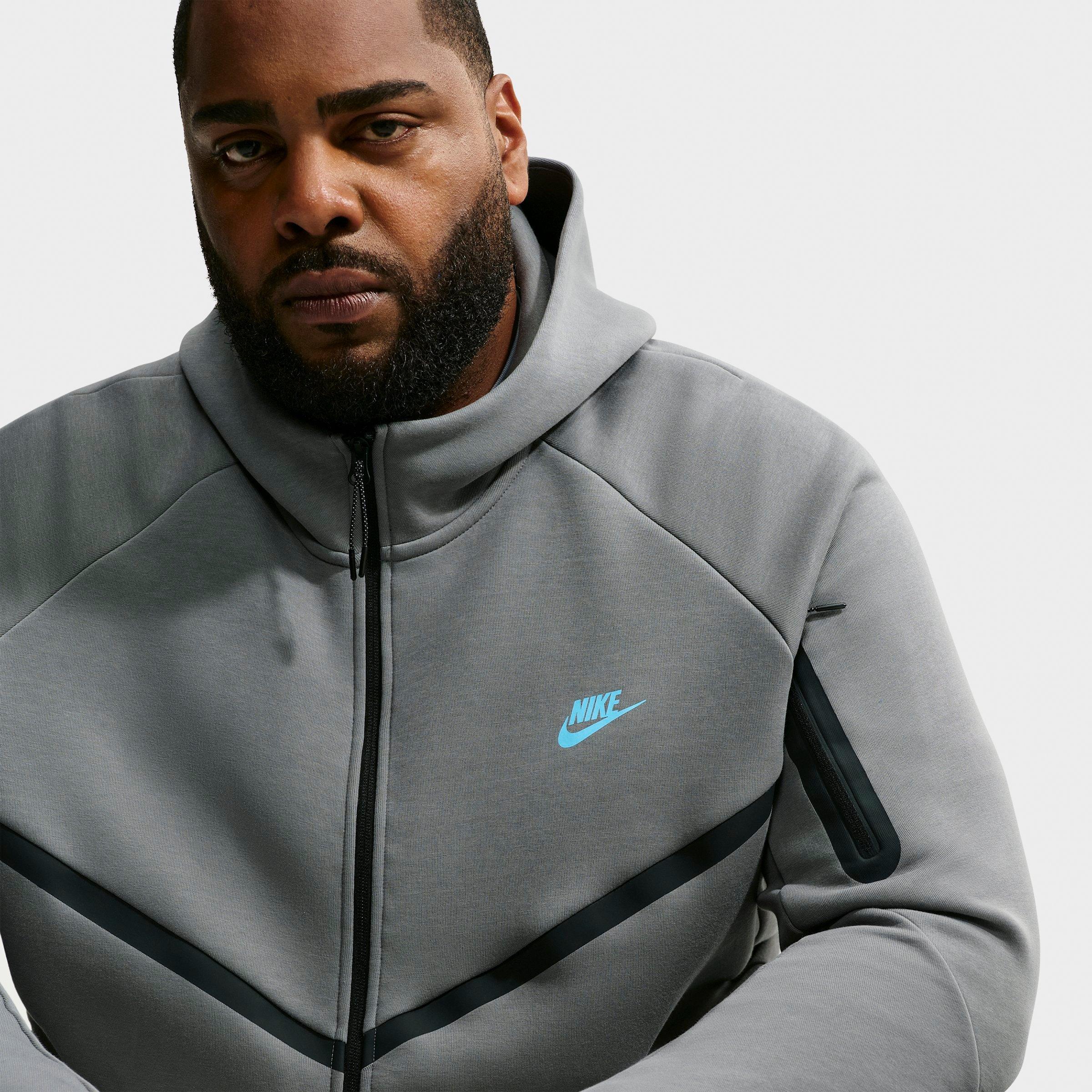 Men's Nithtke Tech Fleece Windrunner Full-Zip Hoodie - Part 1 - Smoke Grey/Football Blue
