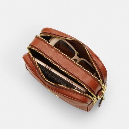 Mini Carey Crossbody Bag - Gold/Cinnamon - view 5
