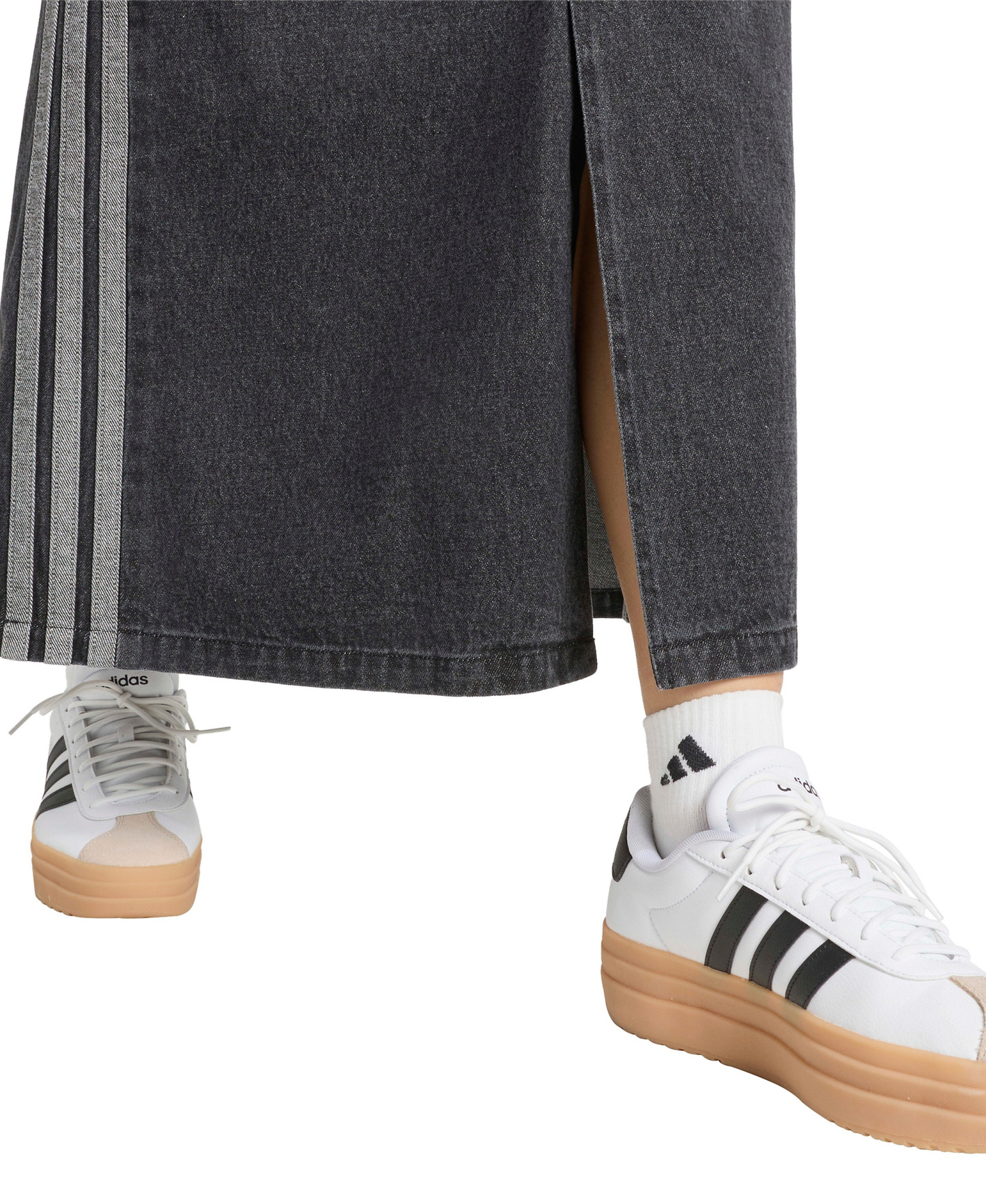 adidas Women's Stadium Washed Denim Loose-Fit Skirt - Black