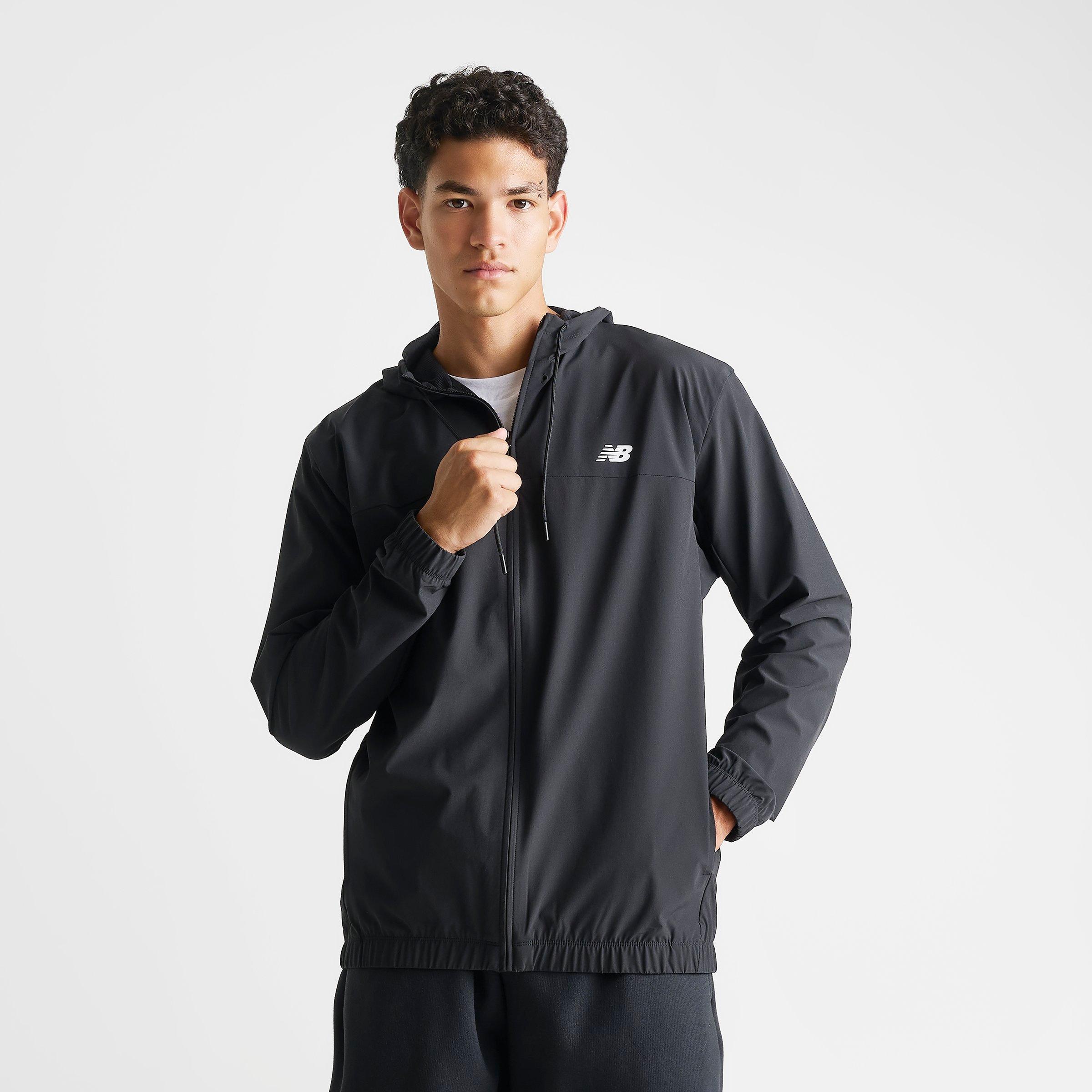 Men's New Balance Performance Full-Zip Woven Jacket - Black/Black - view 3
