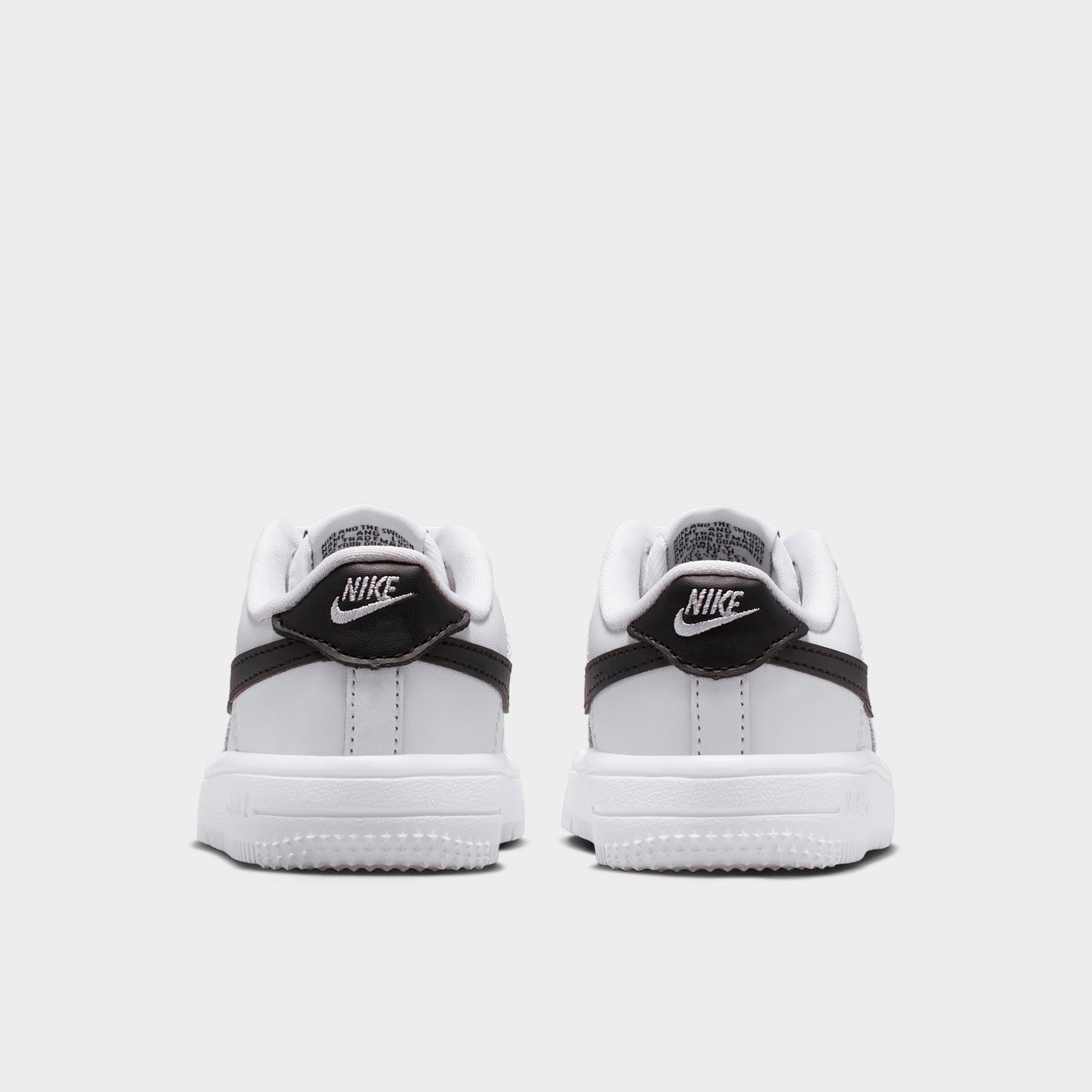 Infant and Kids' Toddler Nithtke Force 1 Low Casual Shoes - Part 1 - White/Black - Back view