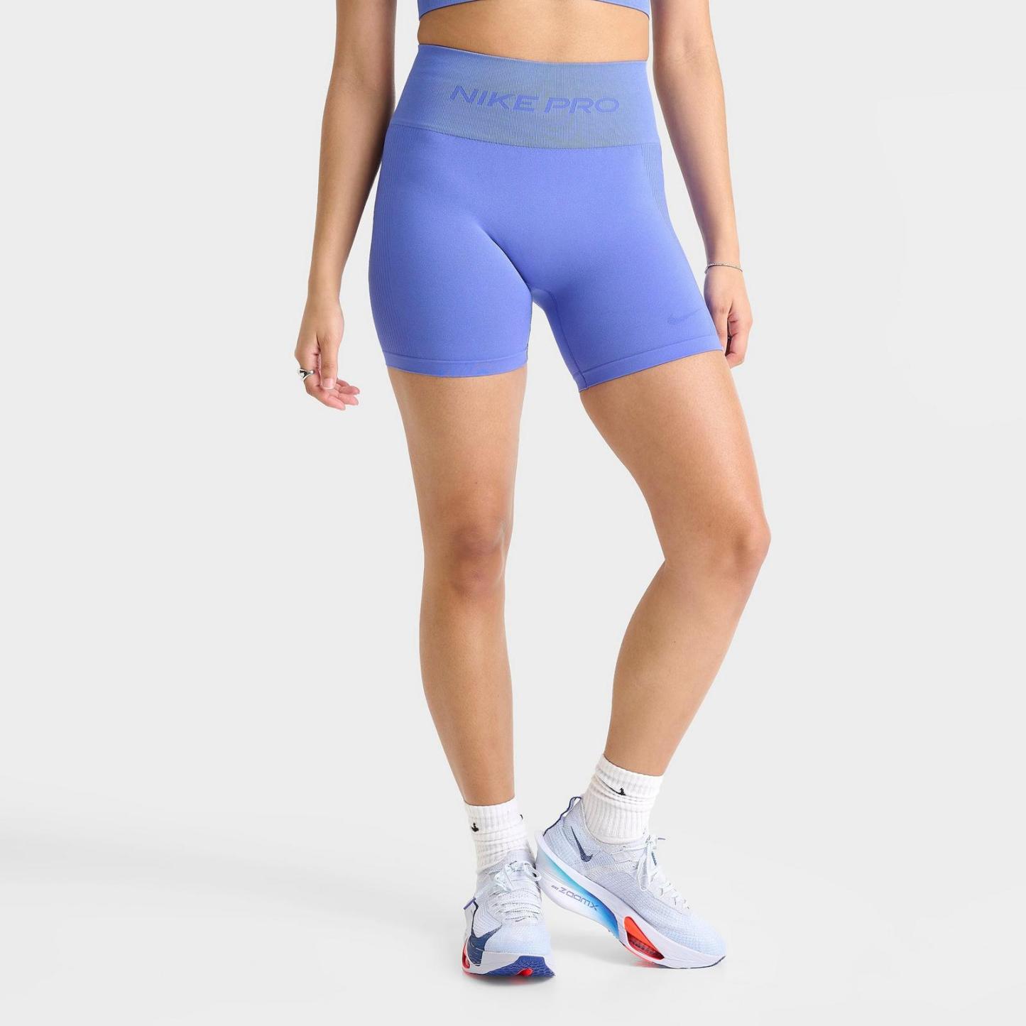 Women's Nike Pro Seamless Dri-FIT High-Waisted 5" Biker Shorts - Sapphire