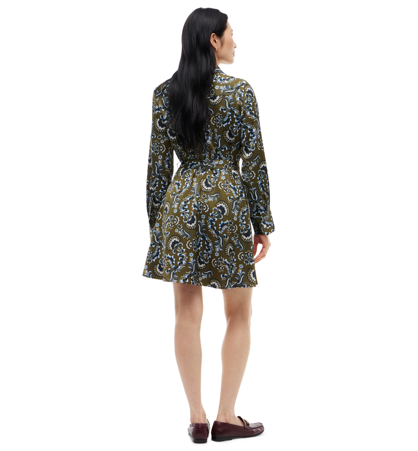 Tommy Hilfiger Women's Long-Sleeve Paisley-Print Shirt Dress - Expressive Floral Multi