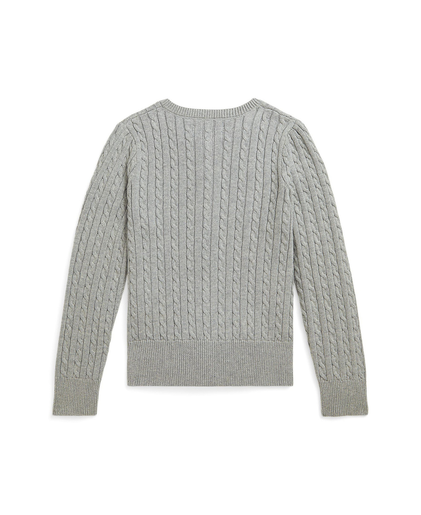 Polo Ralph Lauren Girls' 7-16 Mini-Cable Cardigan - Andover Heather/Navy