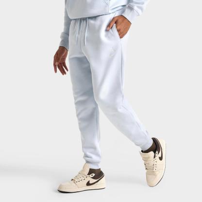 Men's Jordan Swoosh Brooklyn Fleece Jogger Pants - Aura/Pale Ivory - view 1