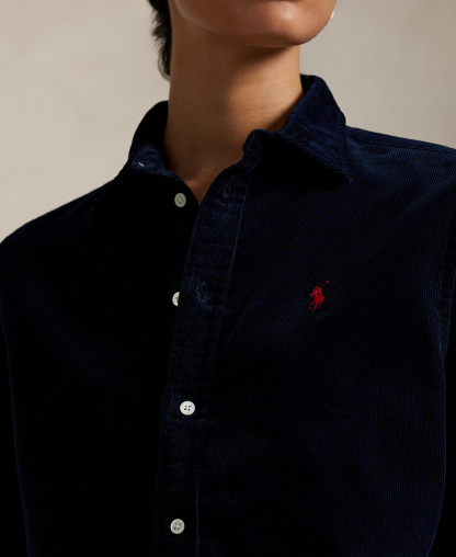 Polo Ralph Lauren Women's Classic-Fit Cotton Corduroy Shirt - Navy