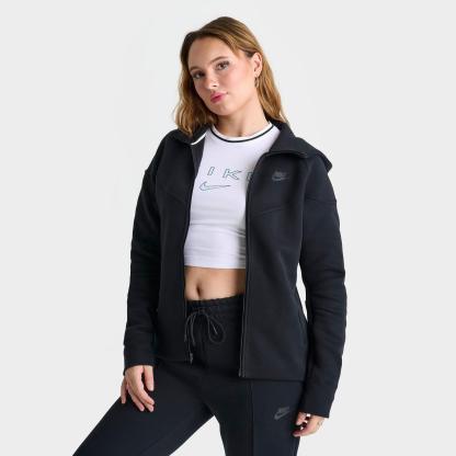 Women's Nike Sportswear Tech Fleece Windrunner Full-Zip Hoodie - Black/Black