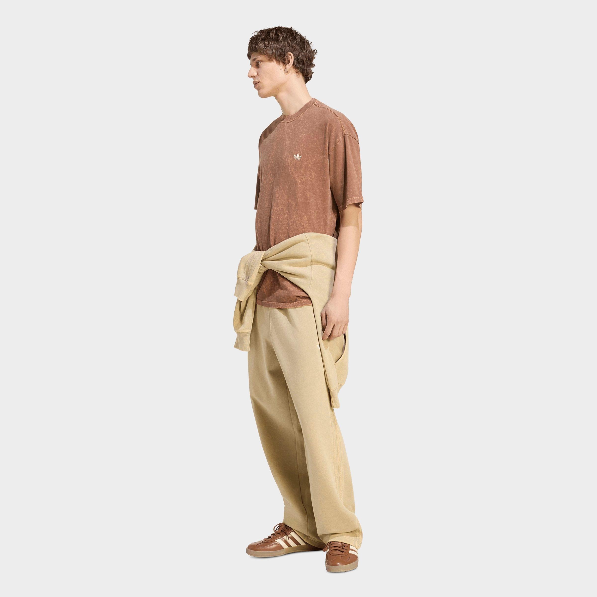 Men's adidas Originals Trefoil Essentials Washed Loose T-Shirt - Preloved Brown