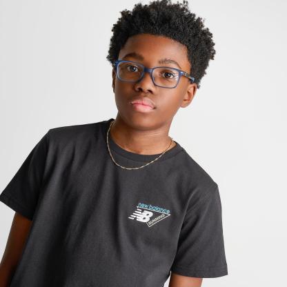 Big Kids' New Balance Running Triangle T-Shirt - Caviar - view 6