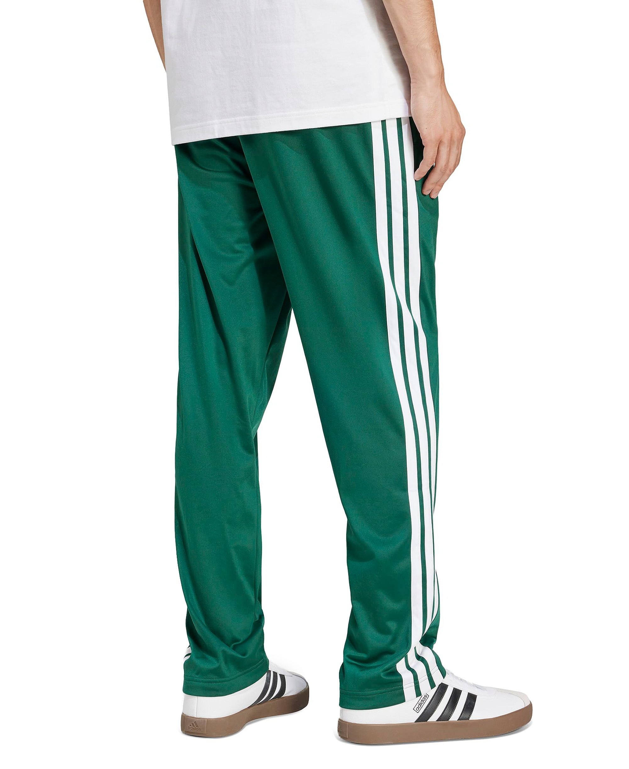 adidas Men's 3-Stripes Regular Open Hem Track Pants - Collegiate Green