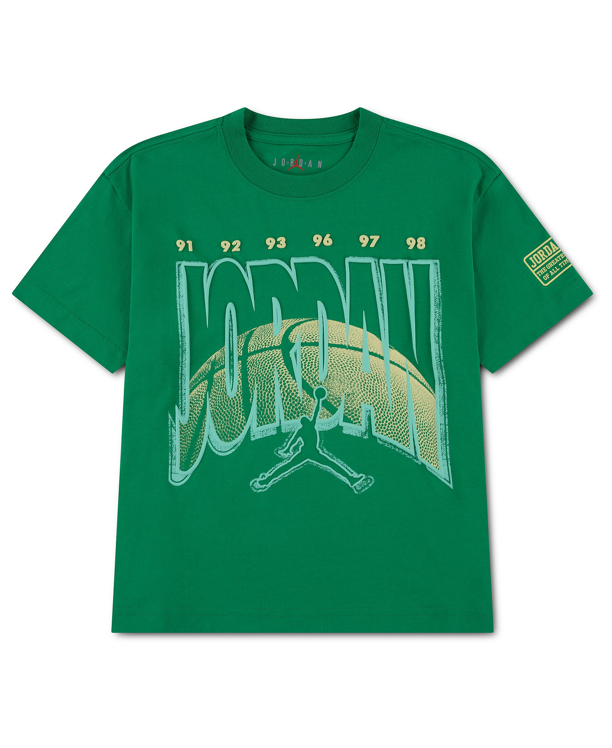 Jordan Boys' 8-20 Ball World Short-Sleeve T-Shirt - Lucky Green