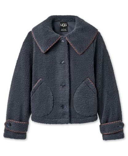 UGG Women's Nikia Relaxed-Fit Collared Neck Jacket - Eve Blue