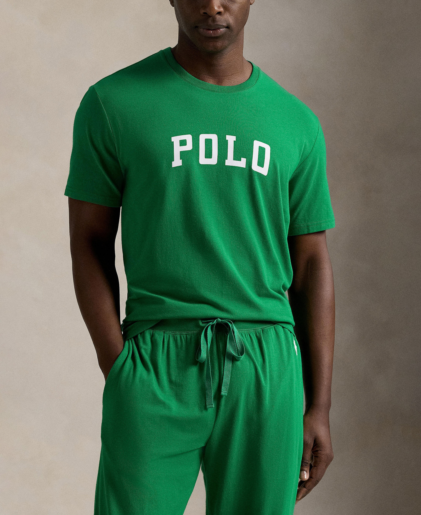 Polo Ralph Lauren Men's Crewneck Pajama T-Shirt - Billiard/White Logo