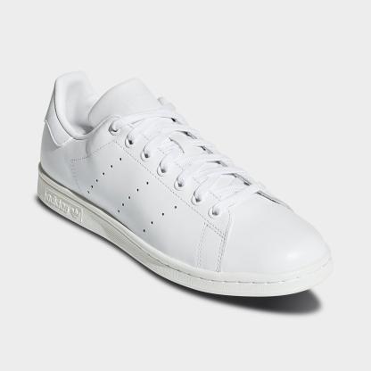 Men's adidas Originals Stan Smith Casual Shoes - Cloud White/Cloud White/Cloud White - Both shoes facing left