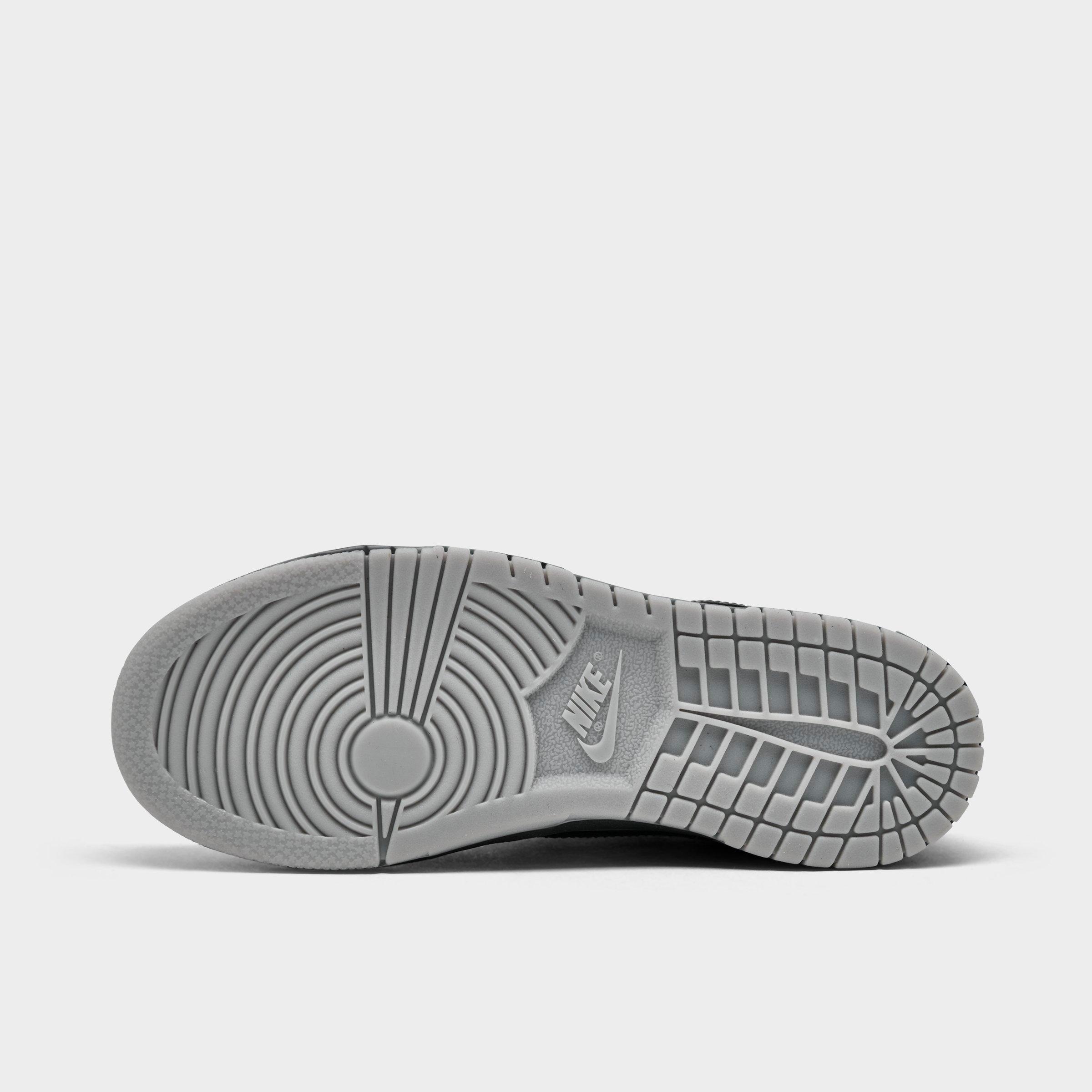 Little Kids' Nithtke Dunk Low Casual Shoes - Anthracite/Anthracite/Light Smoke Grey - Bottom view