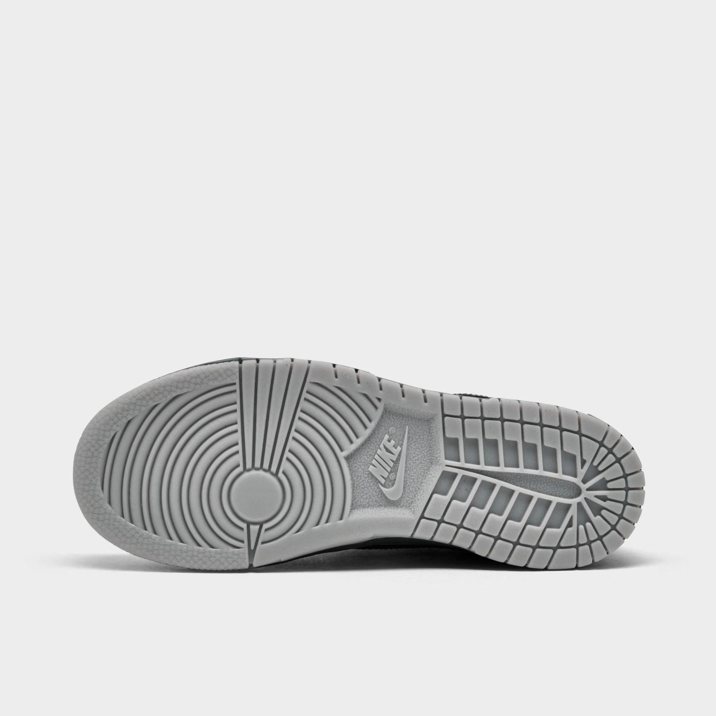 Little Kids' Nithtke Dunk Low Casual Shoes - Anthracite/Anthracite/Light Smoke Grey - Bottom view