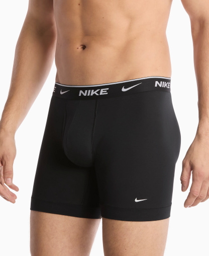 Nike Mens Dri-FIT Essential Cotton Stretch Boxer Briefs, 3-Pack - Black