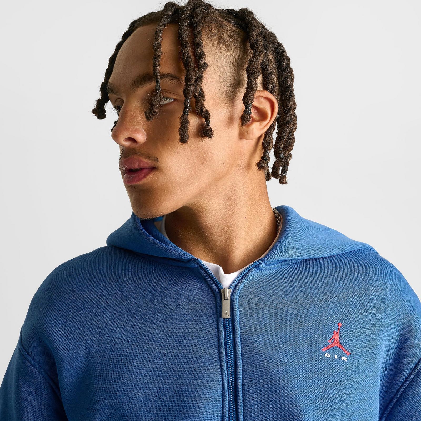 Men's Jordan Brooklyn Full-Zip Hoodie - True Blue/University Red - view 5