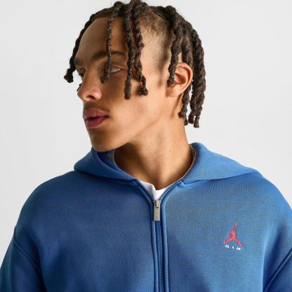 Men's Jordan Brooklyn Full-Zip Hoodie - True Blue/University Red - view 5
