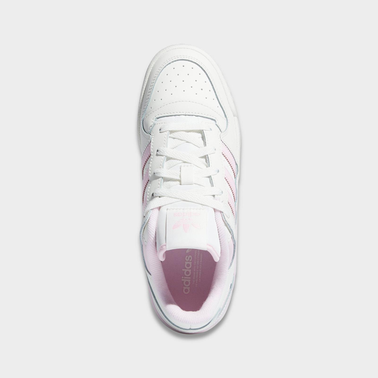 Women's adidas Originals Forum Low CL Casual Shoes - Cloud White/Clear Pink/Cloud White - view 5