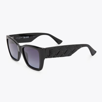 Kurt Geiger London Rectangle Kensington Sunglasses - Black - view 3