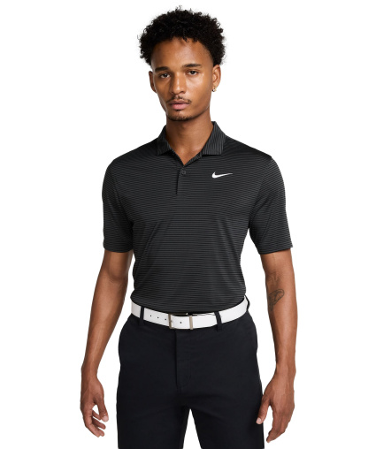 Nike Men's Relaxed Fit Core Dri-FIT Short Sleeve Golf Polo Shirt - Anthracite/Black/White