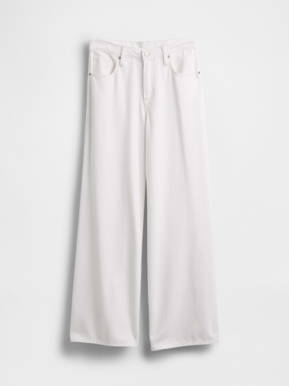 Low Slung Extra Baggy Jeans - Fresh white
