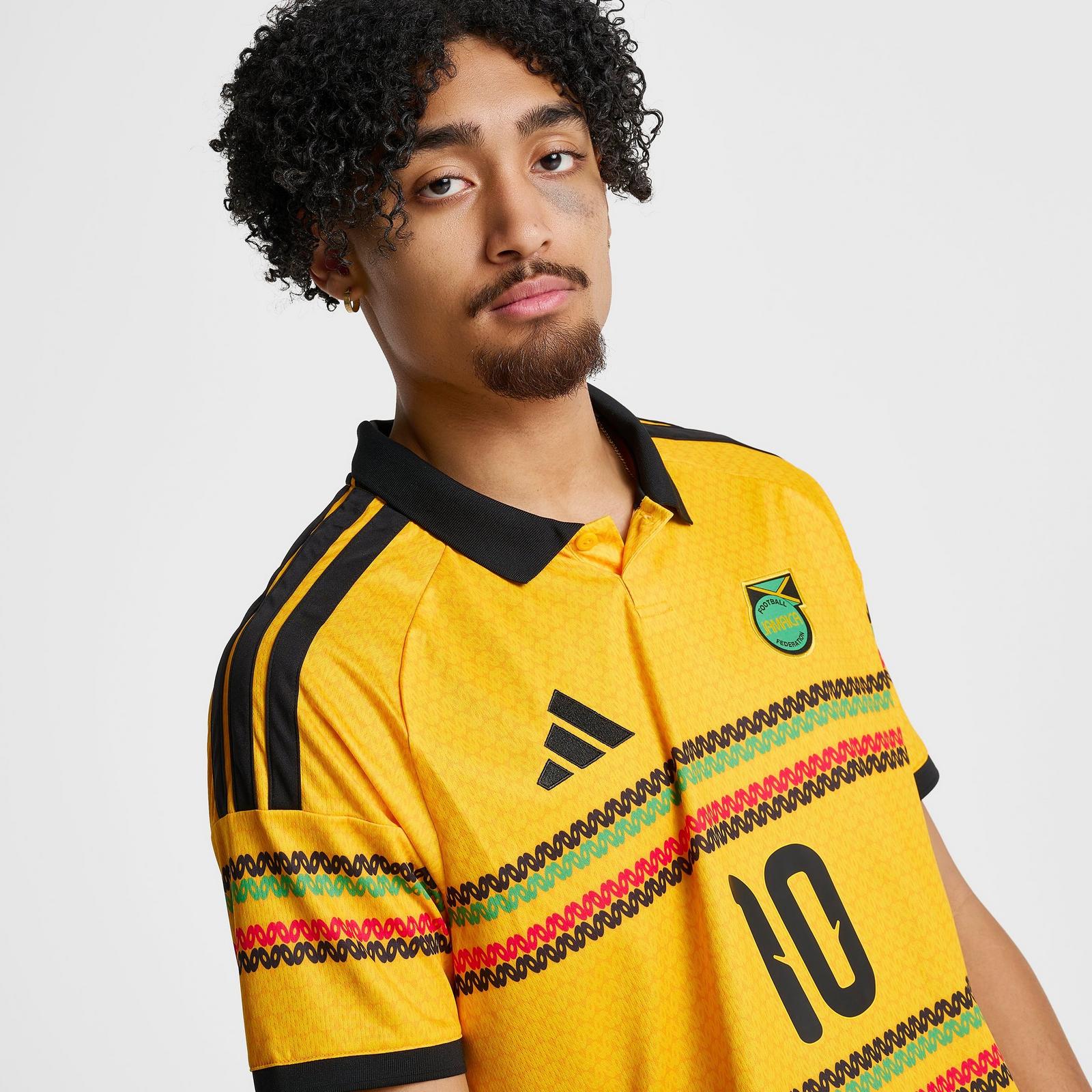 Men's adidas x Bob Marley Jamaica 26 Home Replica Soccer Jersey - Bold Gold - view 6