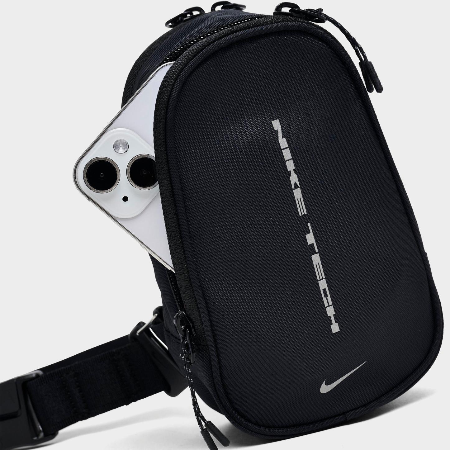 Nithtke Commute Tech Crossbody Bag (1L) - Black/Black/Reflective Silver