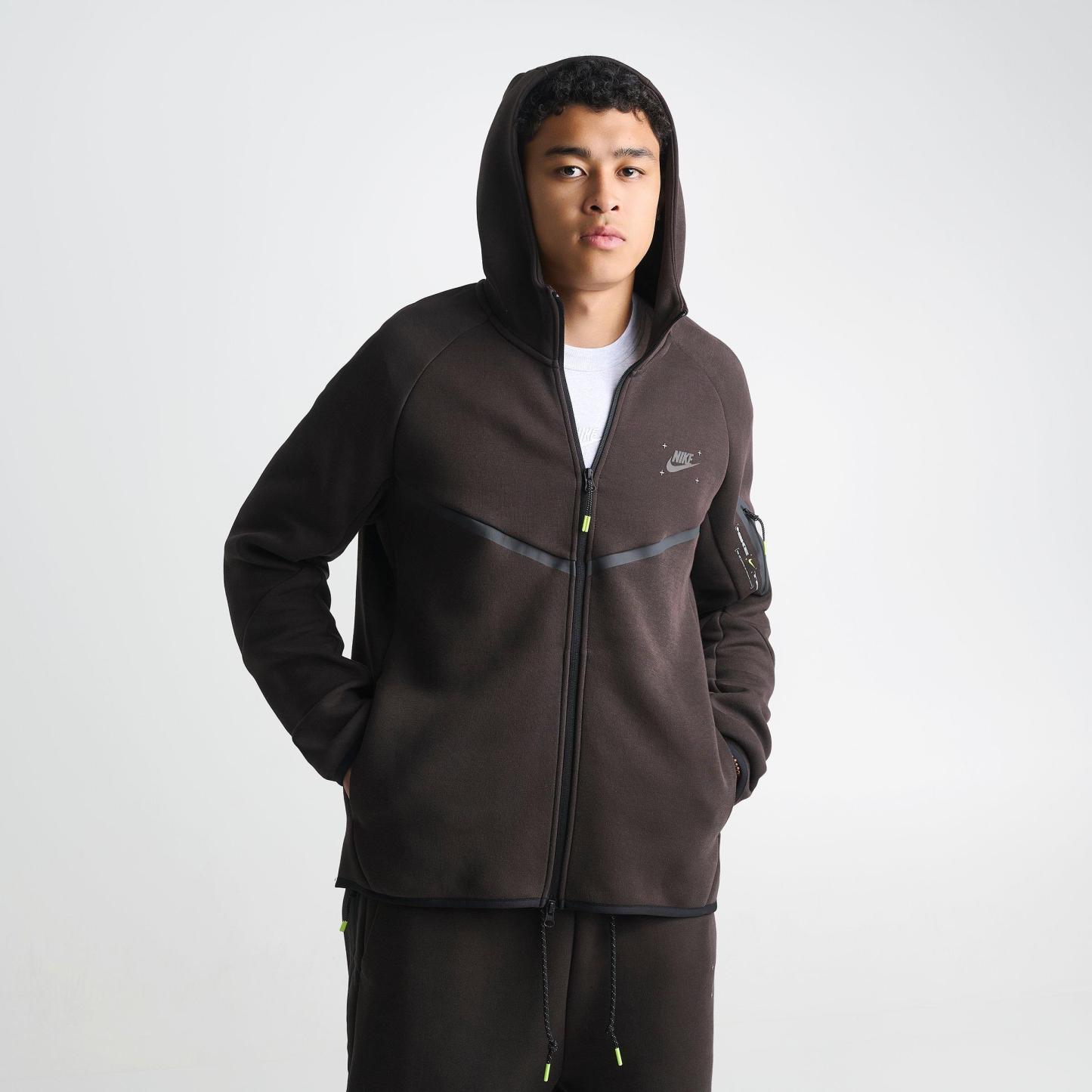 Men's Nithtke Tech Fleece Windrunner Graphic Full-Zip Hoodie - Velvet Brown/Black