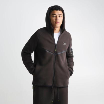 Men's Nithtke Tech Fleece Windrunner Graphic Full-Zip Hoodie - Velvet Brown/Black