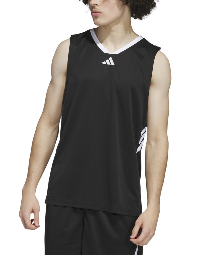 adidas Men's Basketball Logo Graphic Tank Top - Black/White
