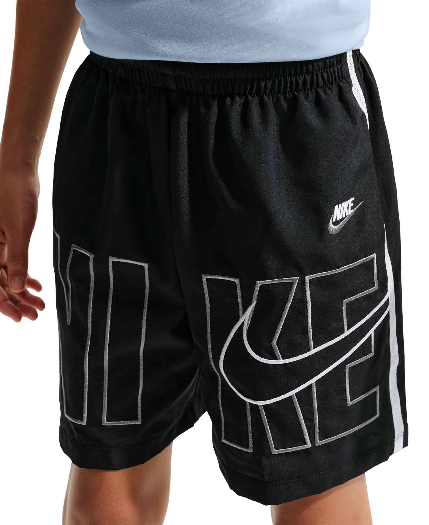 Nike Boys' 8-20 Multi Dri-FIT Training Shorts - Black/White