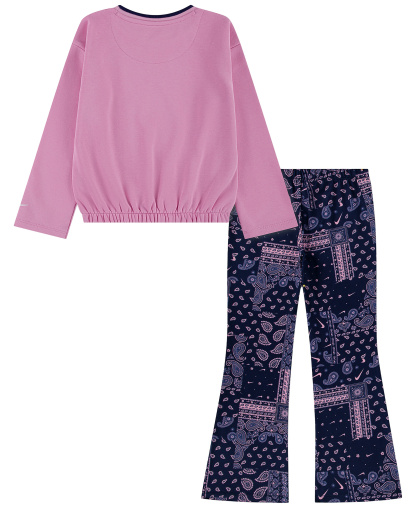 Nike Girls' 4-6X Retro Remix Long-Sleeve Top and Leggings, 2-Piece Set - Pink
