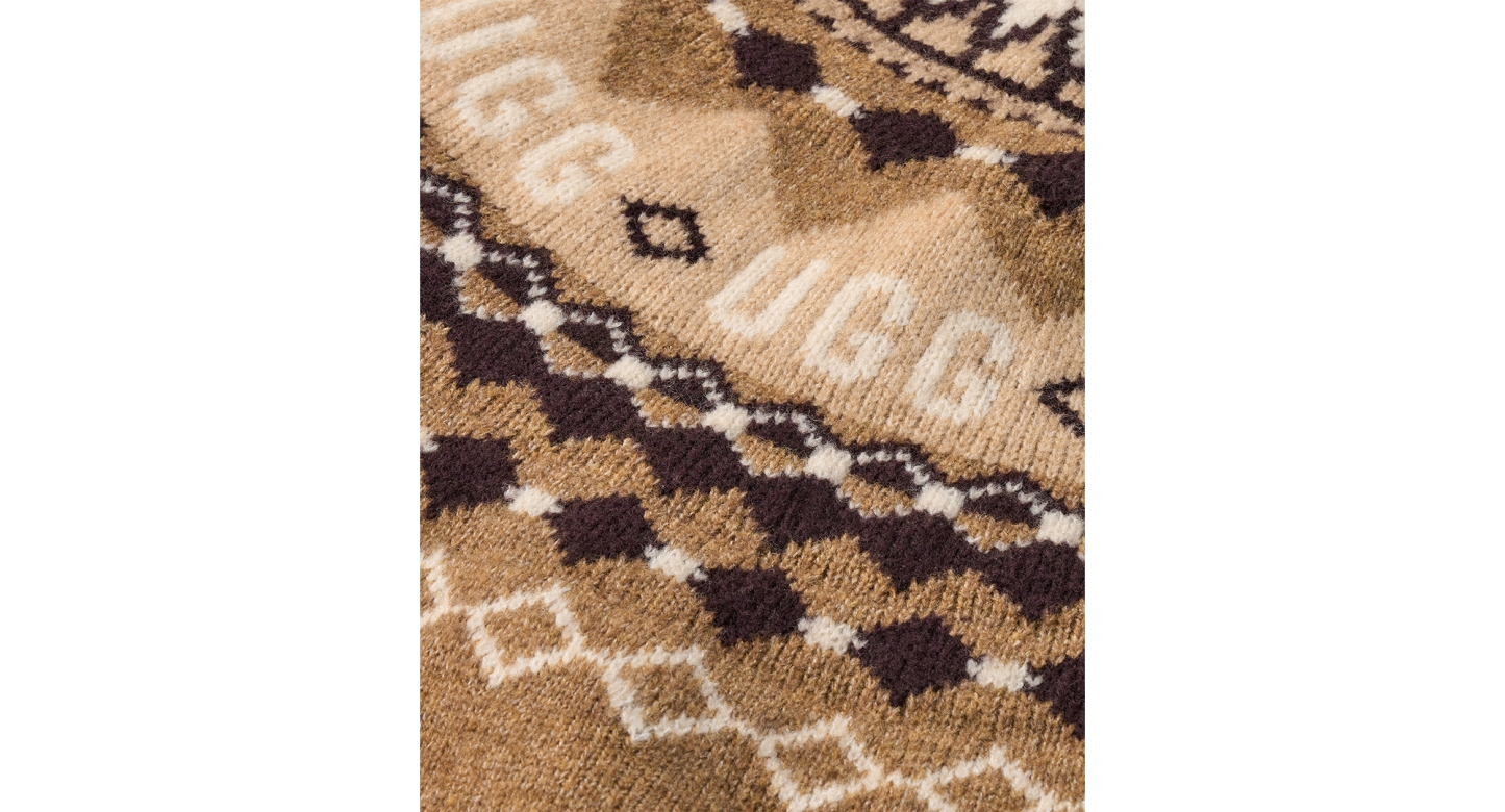 UGG Women's Braylee Uggisle Crewneck Sweater - Coffee Grounds Heather