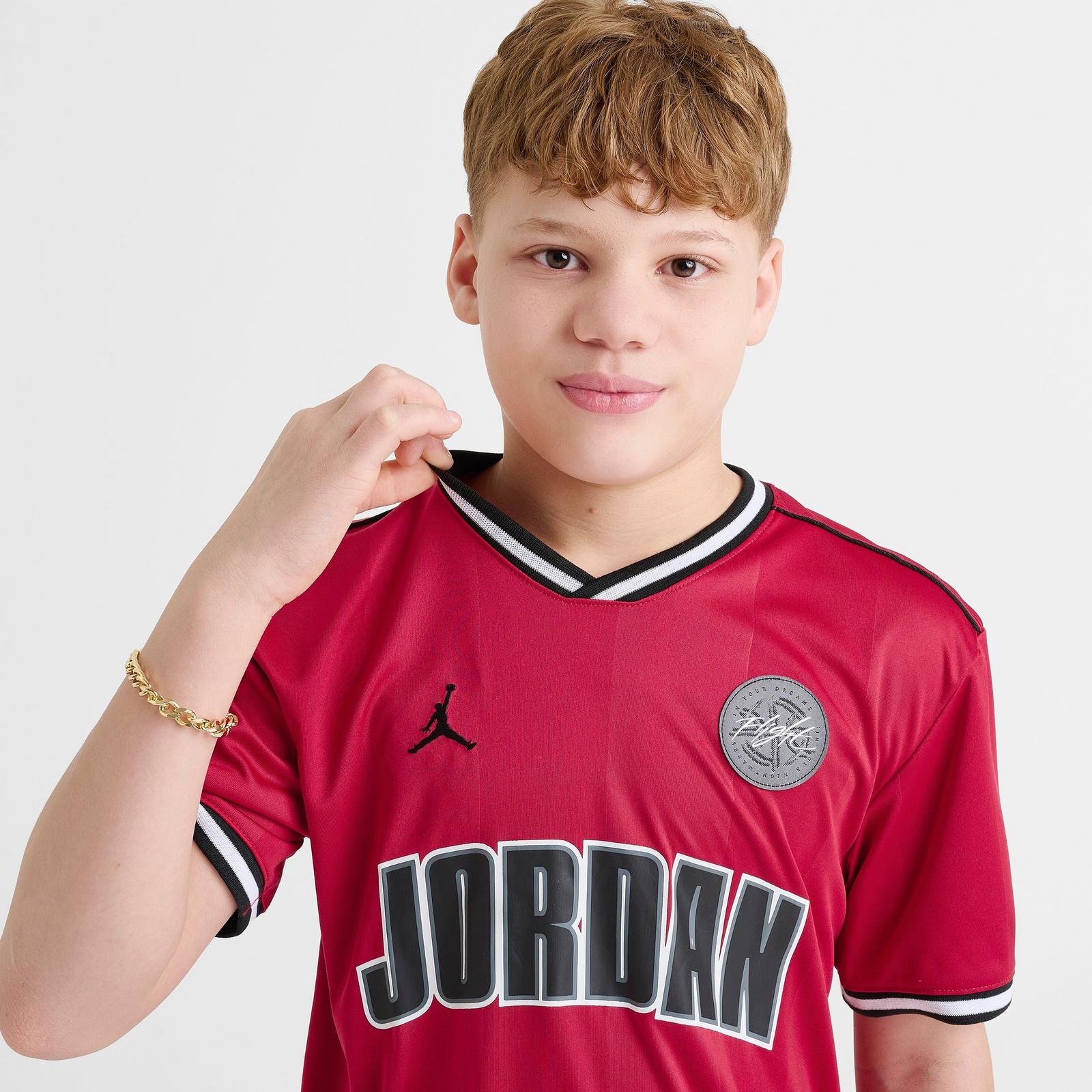 Boys' Big Kids' Jordan Soccer Jersey - Gym Red - view 5