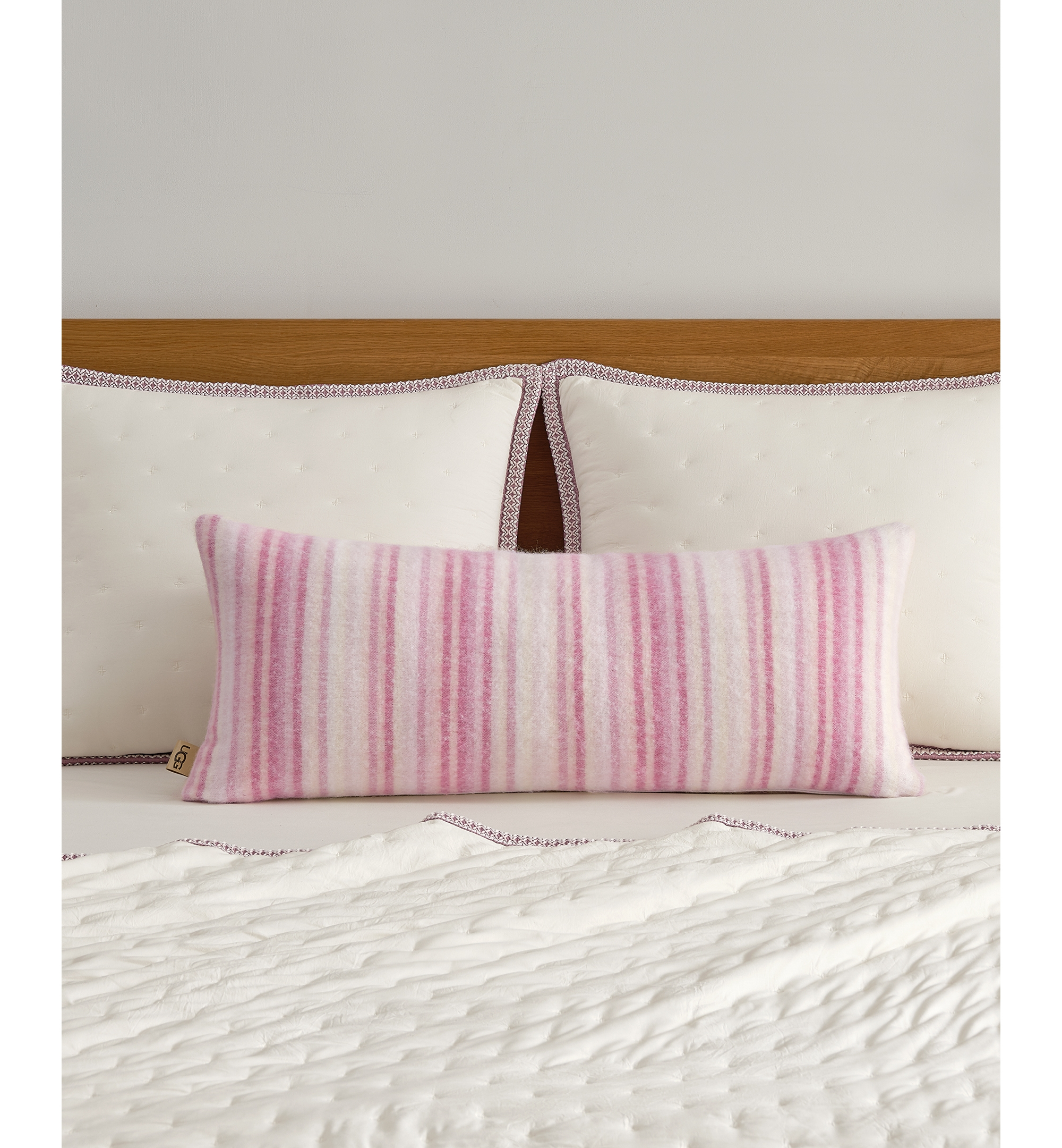 UGG® Joanna Lightweight Decorative Pillow, 36" x 14" - Dusty Orchid