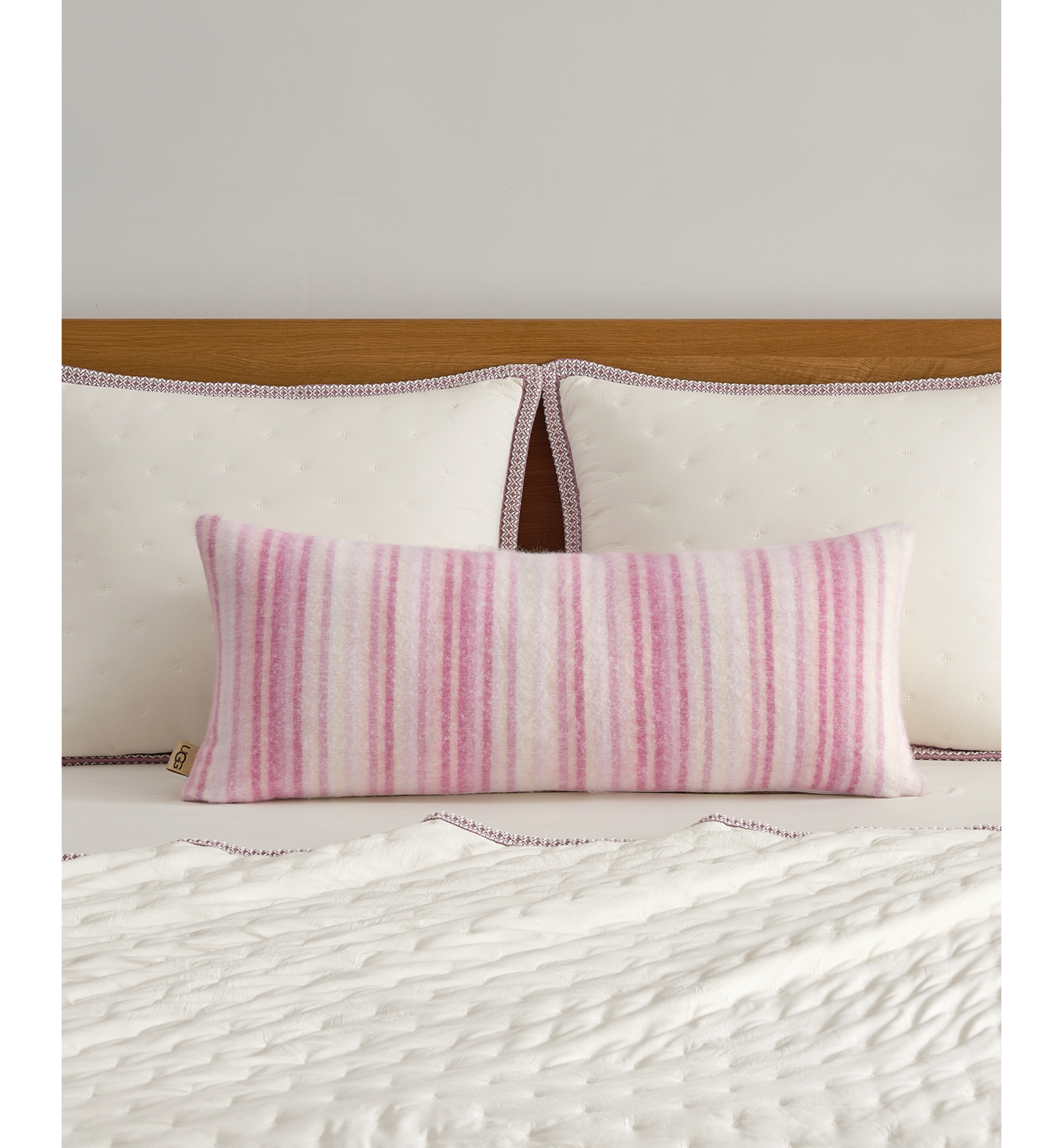 UGG® Joanna Lightweight Decorative Pillow, 36" x 14" - Dusty Orchid