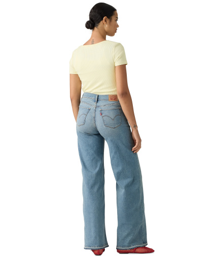Levi's Women's 318 Shaping Stellar-Stretch Wide-Leg Jeans - Centering Self