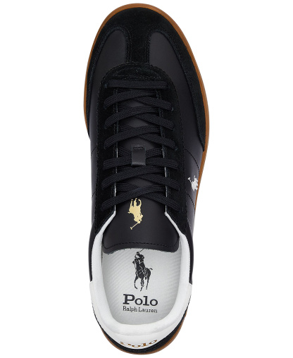 Polo Ralph Lauren Men's Bedford Leather & Suede Sneakers - BLACK/WHITE