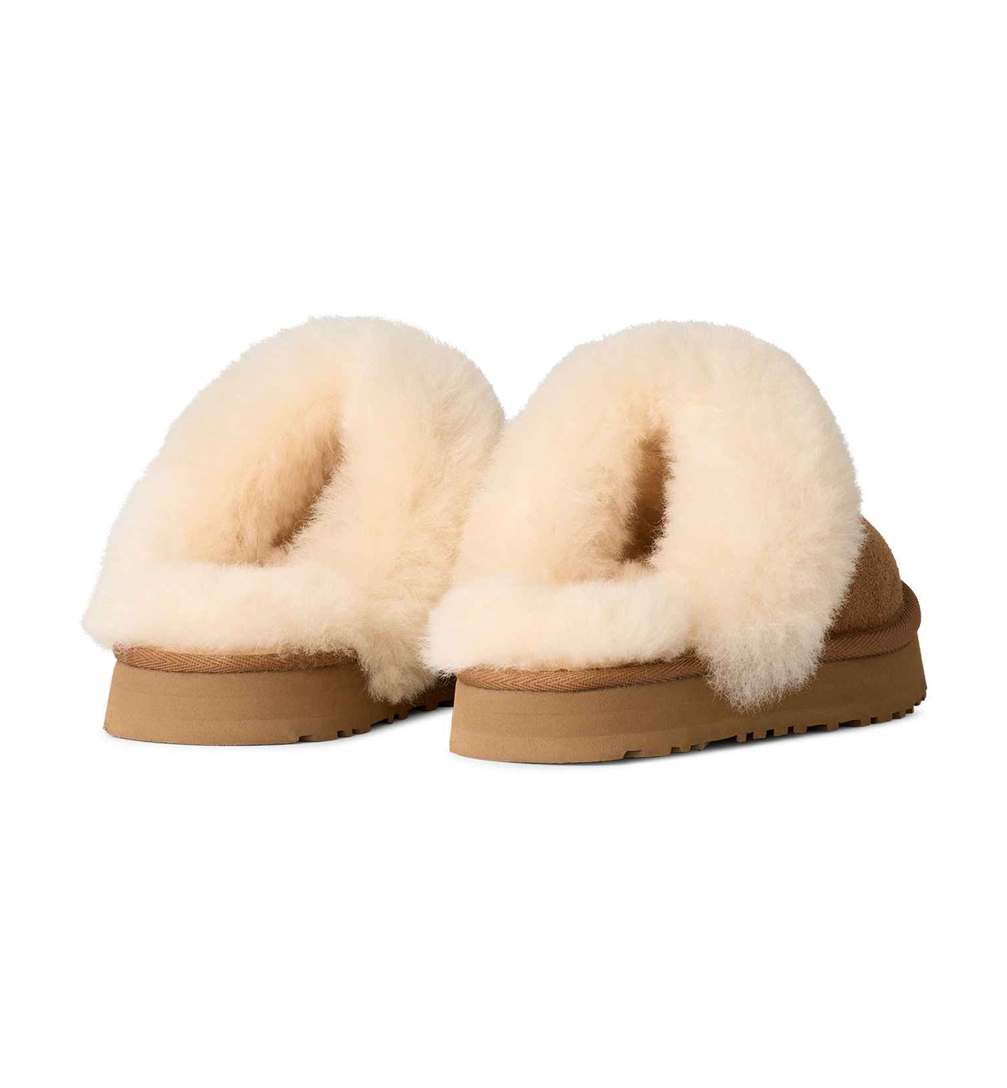UGG® Kids Round Toe Disquette Slippers - Chestnut